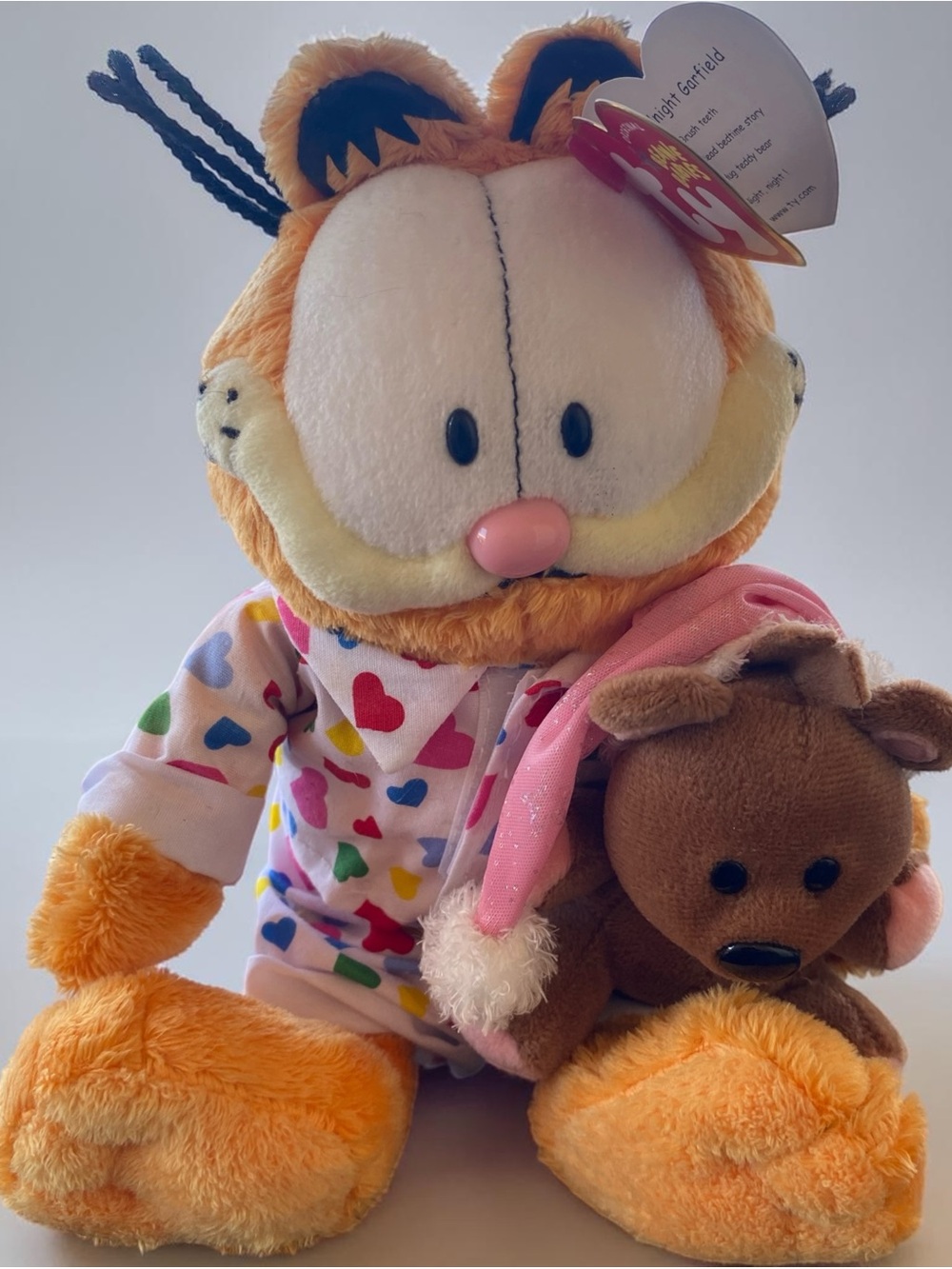TY 1990’s Vintage Beanie Baby - Goodnight Garfield w/Tag